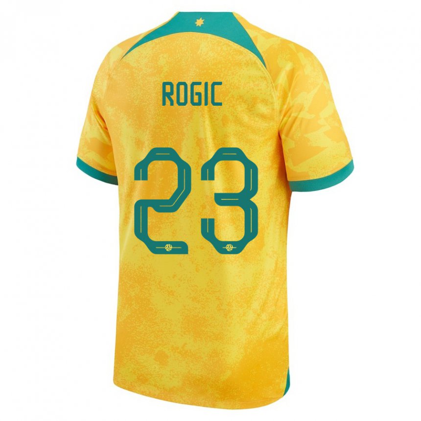 Dětské Australská Tom Rogic #23 Zlatý Domů Hráčské Dresy 22-24 Dres