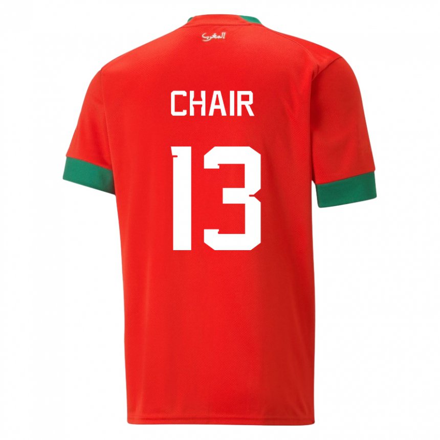 Dětské Marocká Iliass Chair #13 Červené Domů Hráčské Dresy 22-24 Dres