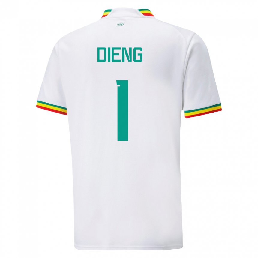 Dětské Senegalská Timothy Dieng #1 Bílý Domů Hráčské Dresy 22-24 Dres