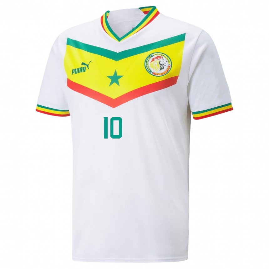 Dětské Senegalská Sadio Mane #10 Bílý Domů Hráčské Dresy 22-24 Dres