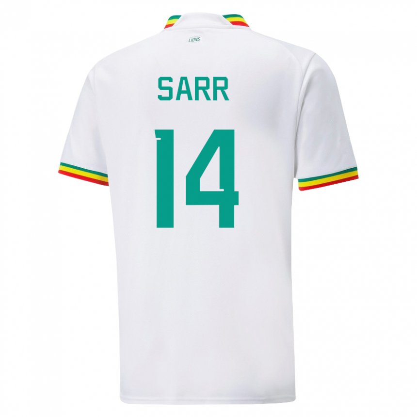 Dětské Senegalská Pape Sarr #14 Bílý Domů Hráčské Dresy 22-24 Dres