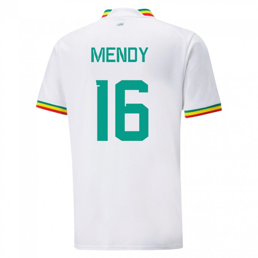 Dětské Senegalská Edouard Mendy #16 Bílý Domů Hráčské Dresy 22-24 Dres