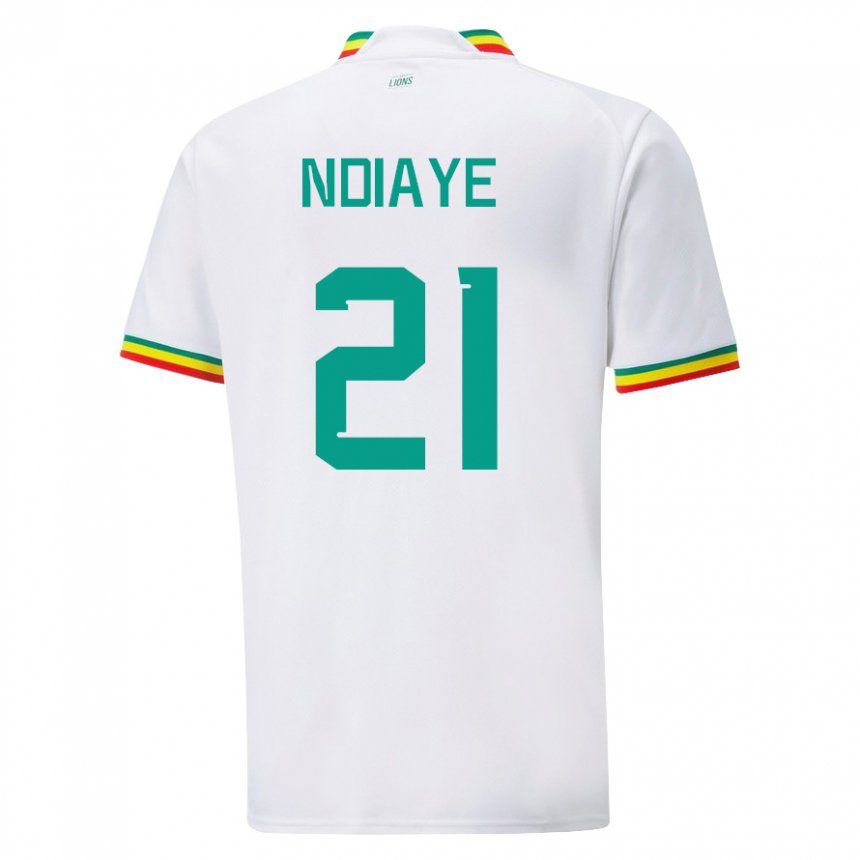 Dětské Senegalská Iliman Ndiaye #21 Bílý Domů Hráčské Dresy 22-24 Dres