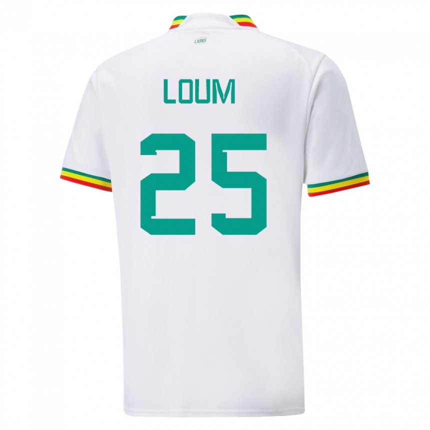 Dětské Senegalská Mamadou Loum #25 Bílý Domů Hráčské Dresy 22-24 Dres