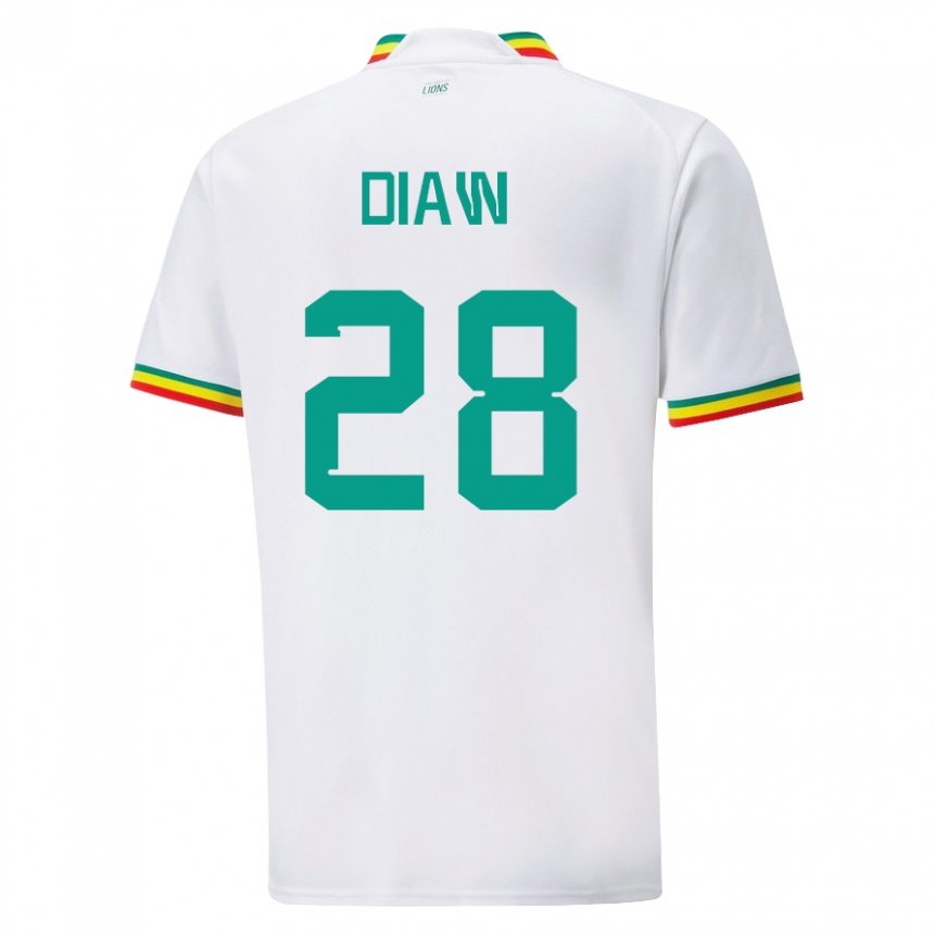 Dětské Senegalská Mory Diaw #28 Bílý Domů Hráčské Dresy 22-24 Dres