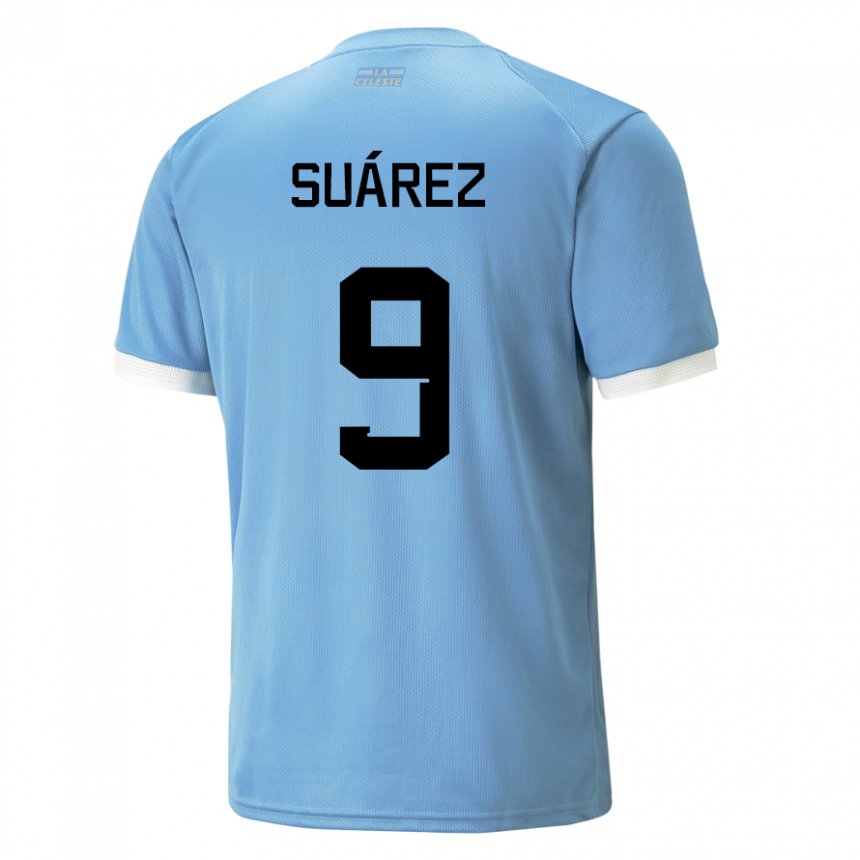 Dětské Uruguayská Luis Suarez #9 Modrý Domů Hráčské Dresy 22-24 Dres