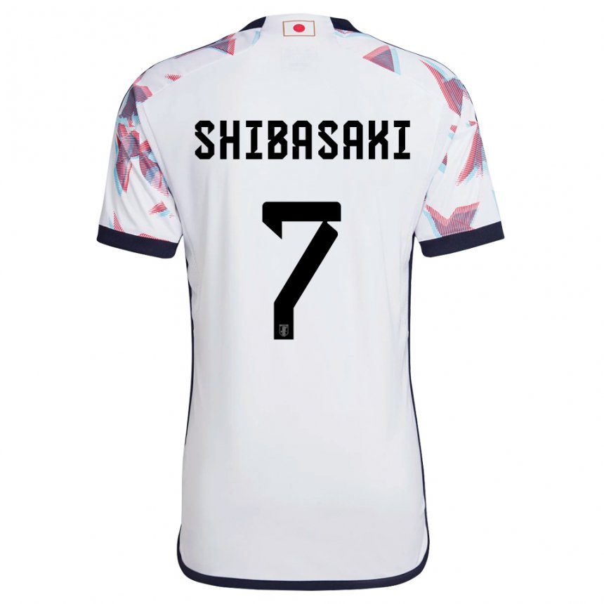 Dětské Japonská Gaku Shibasaki #7 Bílý Daleko Hráčské Dresy 22-24 Dres