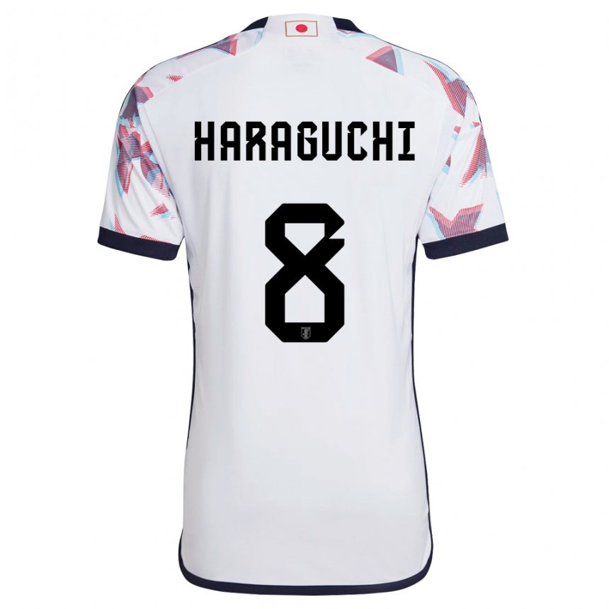 Dětské Japonská Genki Haraguchi #8 Bílý Daleko Hráčské Dresy 22-24 Dres