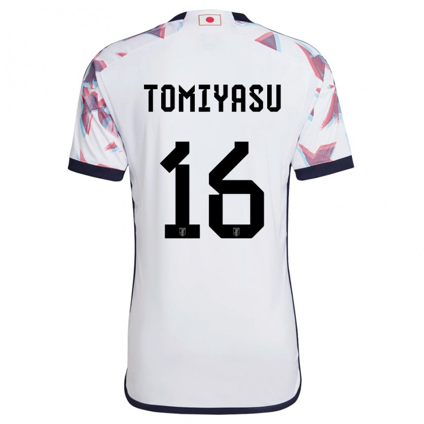 Dětské Japonská Takehiro Tomiyasu #16 Bílý Daleko Hráčské Dresy 22-24 Dres