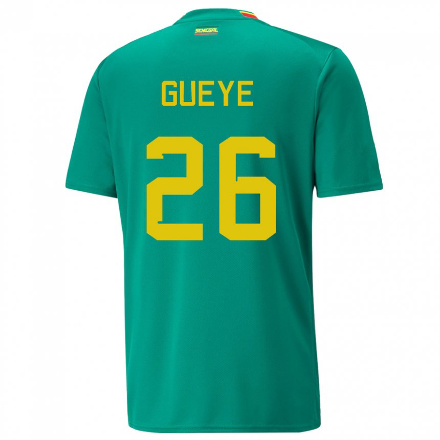 Dětské Senegalská Pape Gueye #26 Zelená Daleko Hráčské Dresy 22-24 Dres