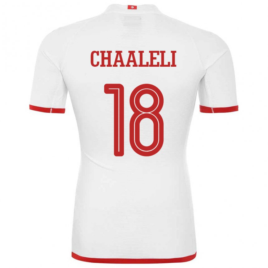 Dětské Tuniská Ghaliene Chaaleli #18 Bílý Daleko Hráčské Dresy 22-24 Dres
