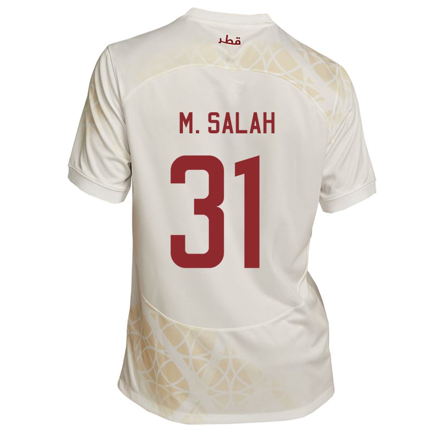 Dětské Katarská Salah Zakaria #31 Zlato Béžová Daleko Hráčské Dresy 22-24 Dres