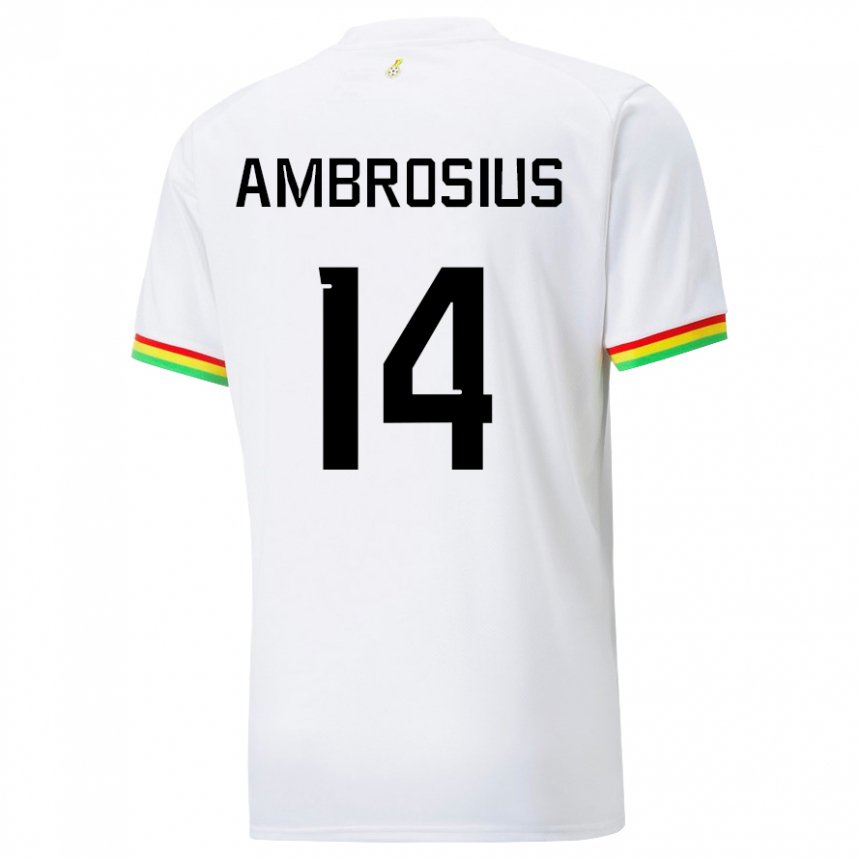 Pánské Ghanská Stephan Ambrosius #14 Bílý Domů Hráčské Dresy 22-24 Dres