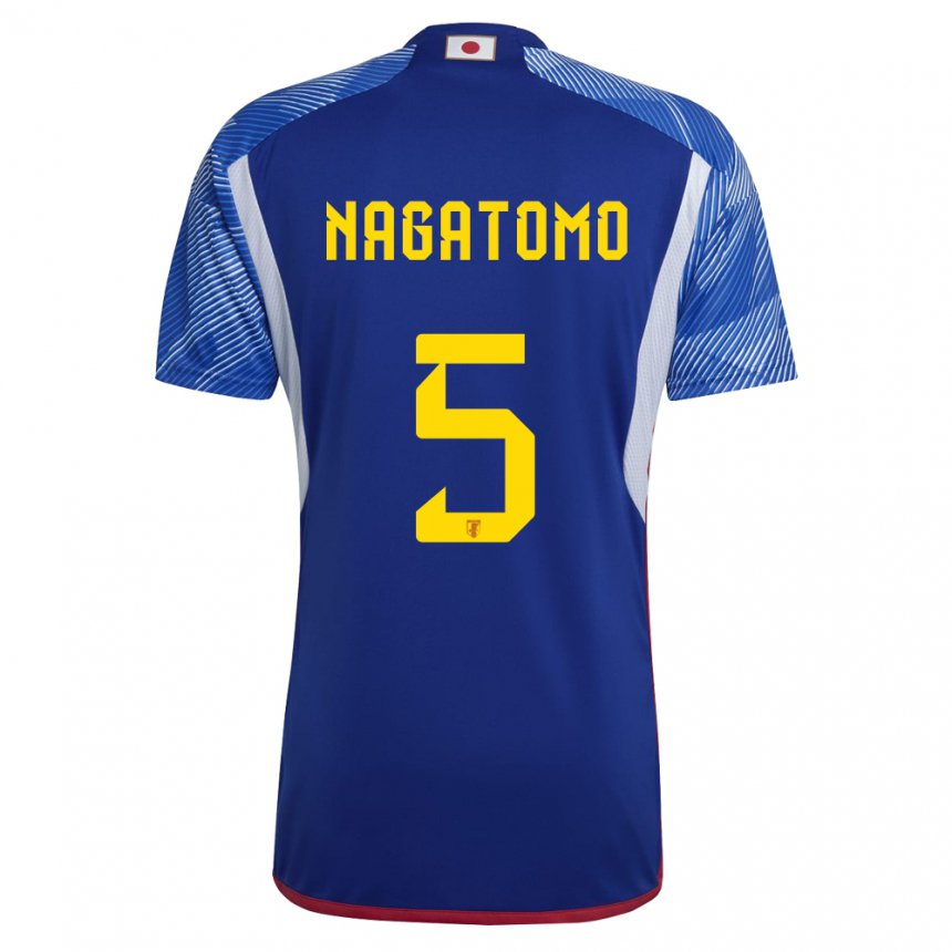 Pánské Japonská Yuto Nagatomo #5 Královská Modrá Domů Hráčské Dresy 22-24 Dres