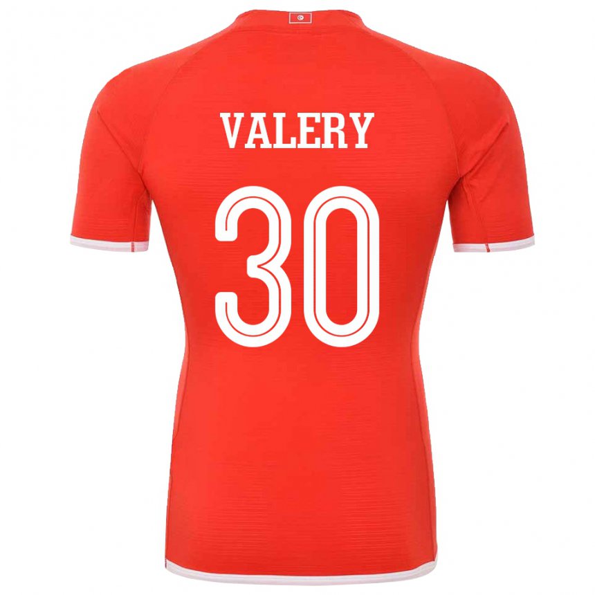 Pánské Tuniská Yann Valery #30 Červené Domů Hráčské Dresy 22-24 Dres