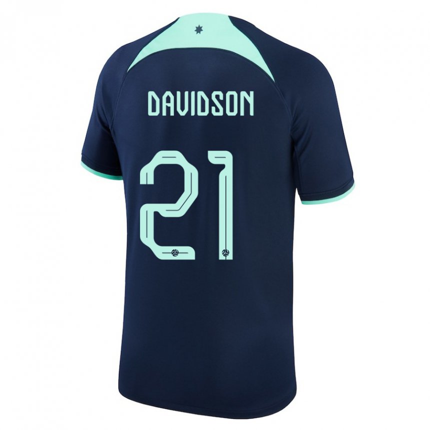 Pánské Australská Jason Davidson #21 Tmavě Modrá Daleko Hráčské Dresy 22-24 Dres
