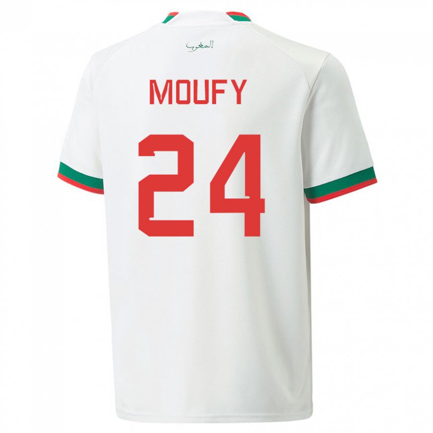 Pánské Marocká Fahd Moufy #24 Bílý Daleko Hráčské Dresy 22-24 Dres