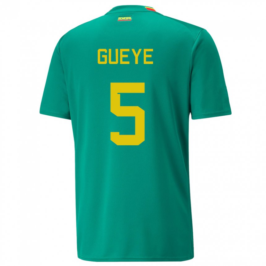 Pánské Senegalská Idrissa Gueye #5 Zelená Daleko Hráčské Dresy 22-24 Dres