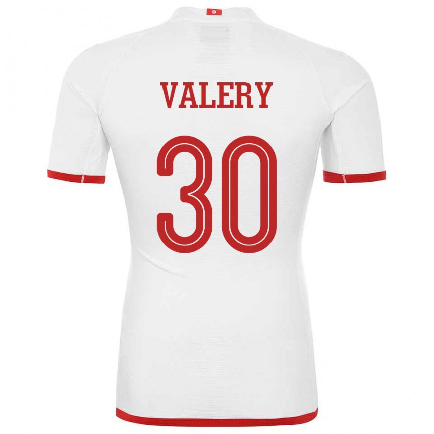 Pánské Tuniská Yann Valery #30 Bílý Daleko Hráčské Dresy 22-24 Dres