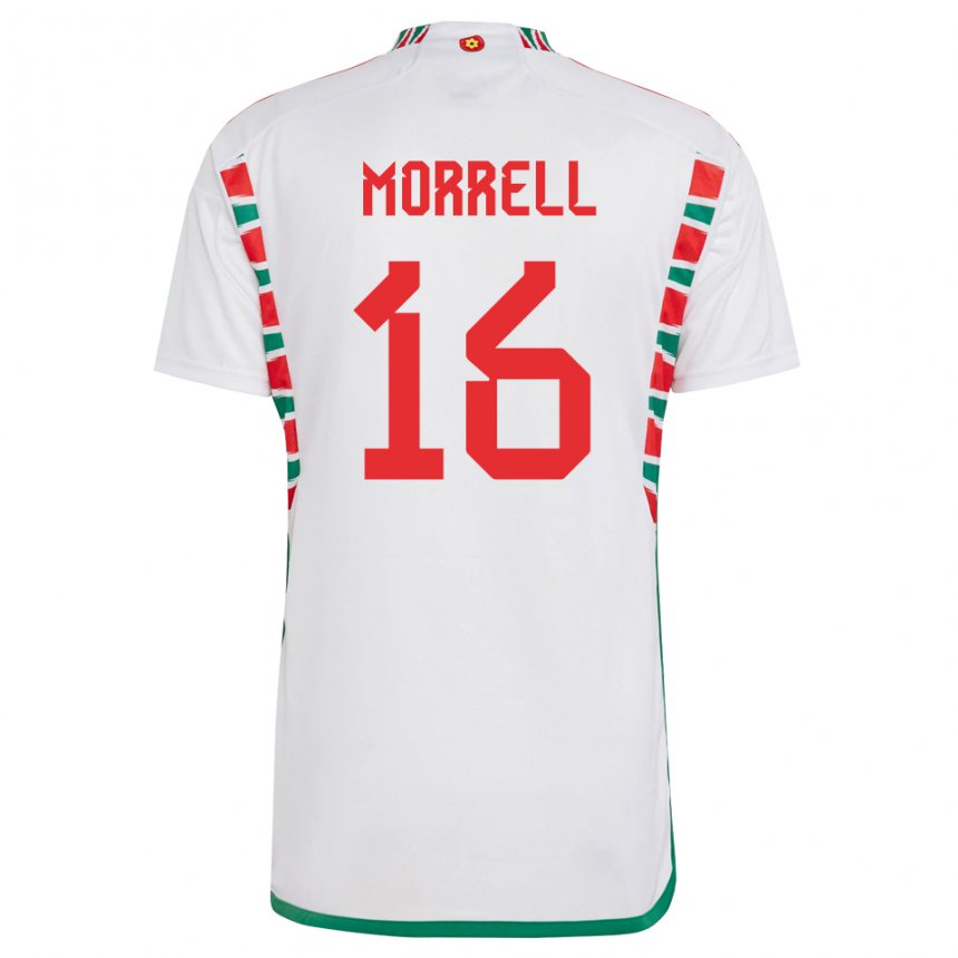 Pánské Velšská Joe Morrell #16 Bílý Daleko Hráčské Dresy 22-24 Dres