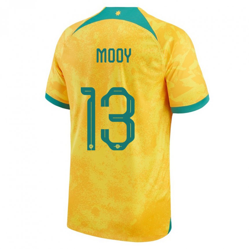 Dámské Australská Aaron Mooy #13 Zlatý Domů Hráčské Dresy 22-24 Dres