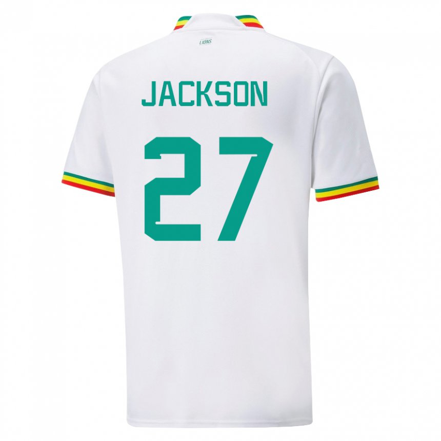 Dámské Senegalská Nicolas Jackson #27 Bílý Domů Hráčské Dresy 22-24 Dres