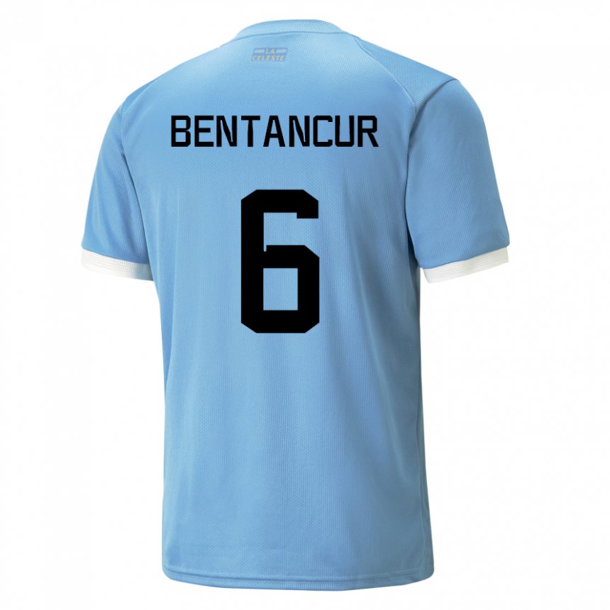 Dámské Uruguayská Rodrigo Bentancur #6 Modrý Domů Hráčské Dresy 22-24 Dres