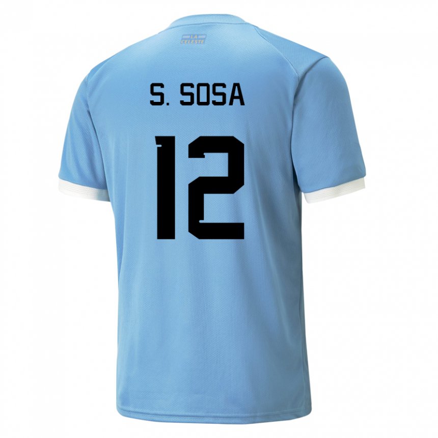 Dámské Uruguayská Sebastian Sosa #12 Modrý Domů Hráčské Dresy 22-24 Dres