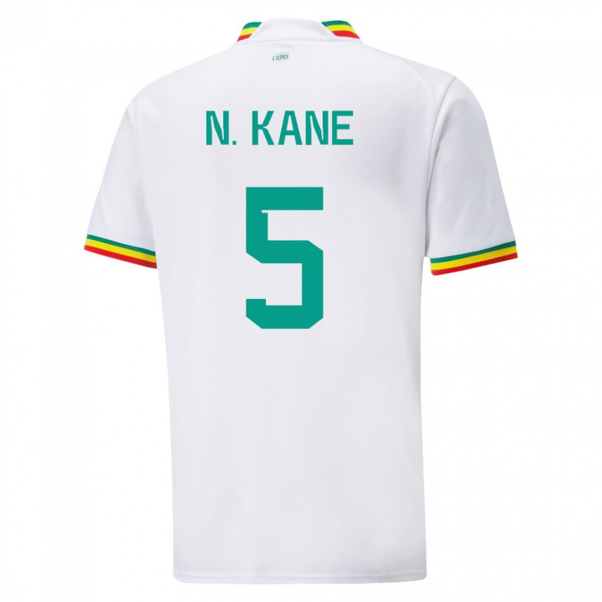 Dětské Senegalská Ndeye Ndiaye Kane #5 Bílý Domů Hráčské Dresy 22-24 Dres