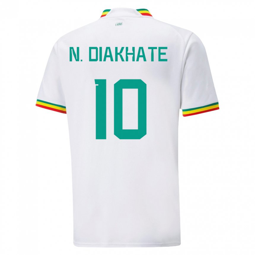 Dětské Senegalská Ndeye Awa Diakhate #10 Bílý Domů Hráčské Dresy 22-24 Dres