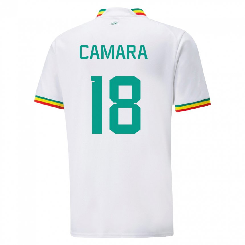 Dětské Senegalská Meta Camara #18 Bílý Domů Hráčské Dresy 22-24 Dres