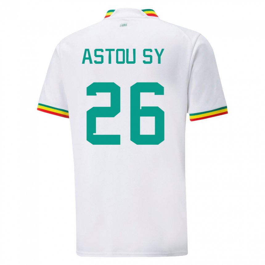 Dětské Senegalská Astou Sy #26 Bílý Domů Hráčské Dresy 22-24 Dres