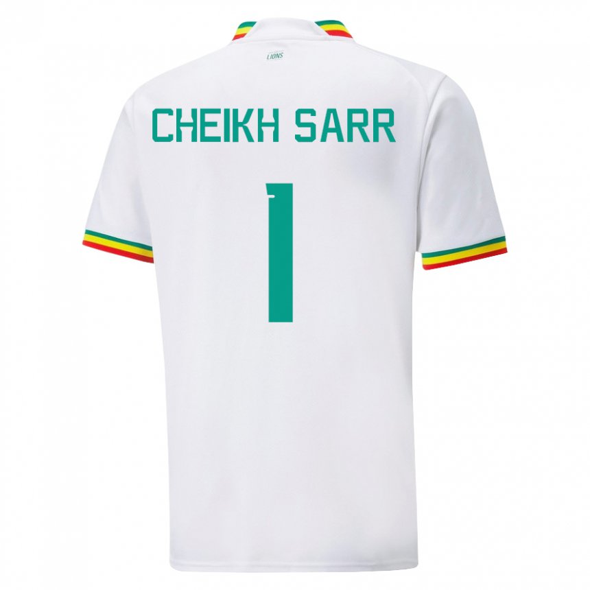 Dětské Senegalská Cheikh Sarr #1 Bílý Domů Hráčské Dresy 22-24 Dres