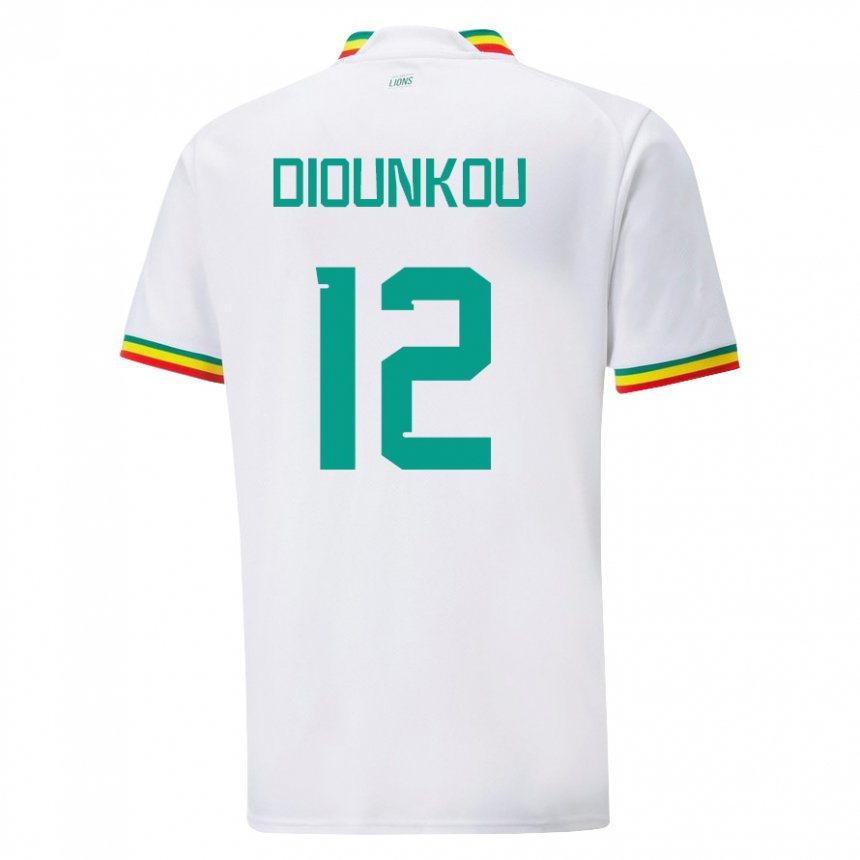 Dětské Senegalská Alpha Diounkou #12 Bílý Domů Hráčské Dresy 22-24 Dres