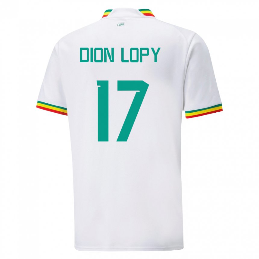 Dětské Senegalská Dion Lopy #17 Bílý Domů Hráčské Dresy 22-24 Dres