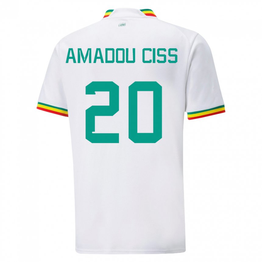 Dětské Senegalská Amadou Ciss #20 Bílý Domů Hráčské Dresy 22-24 Dres