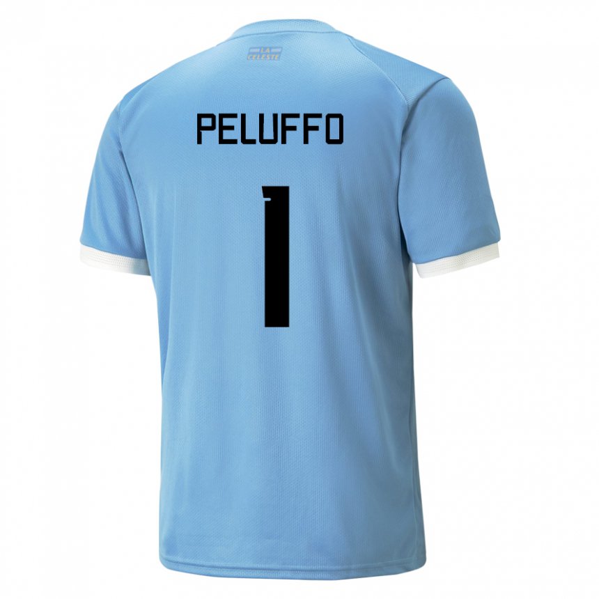 Dětské Uruguayská Daniel Peluffo #1 Modrý Domů Hráčské Dresy 22-24 Dres