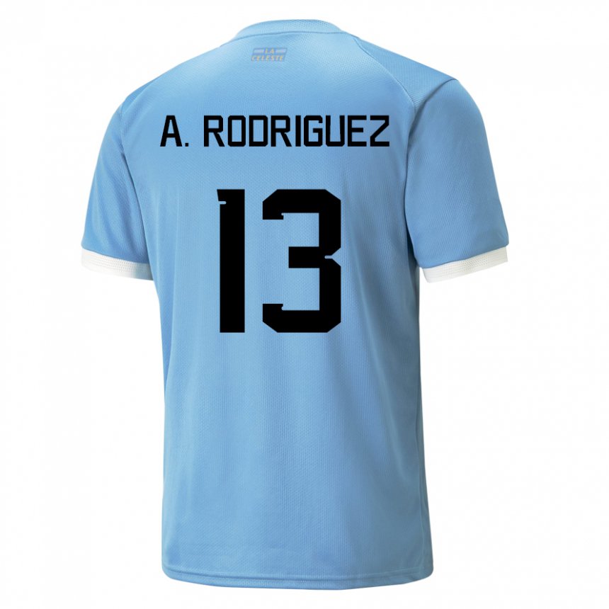 Dětské Uruguayská Agustin Rodriguez #13 Modrý Domů Hráčské Dresy 22-24 Dres