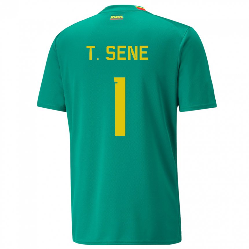 Dětské Senegalská Thiaba Gueye Sene #1 Zelená Daleko Hráčské Dresy 22-24 Dres