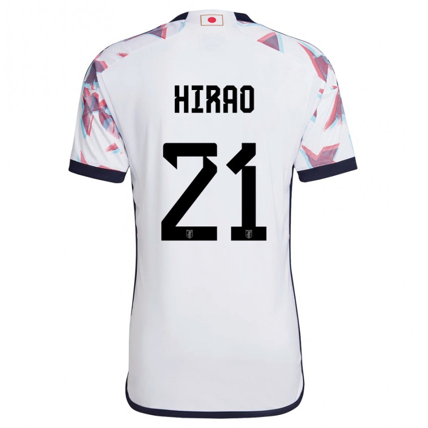 Dětské Japonská Chika Hirao #21 Bílý Daleko Hráčské Dresy 22-24 Dres