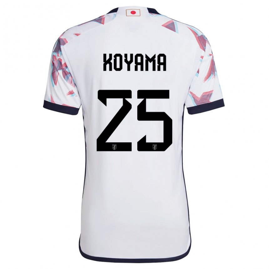 Dětské Japonská Shinomi Koyama #25 Bílý Daleko Hráčské Dresy 22-24 Dres