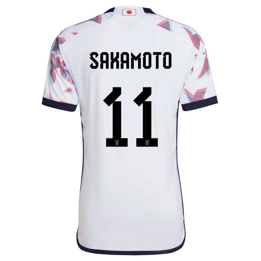 Dětské Japonská Isa Sakamoto #11 Bílý Daleko Hráčské Dresy 22-24 Dres