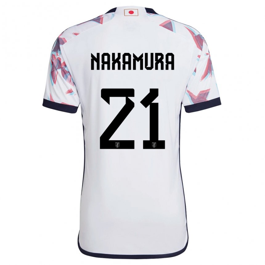 Dětské Japonská Jiro Nakamura #21 Bílý Daleko Hráčské Dresy 22-24 Dres