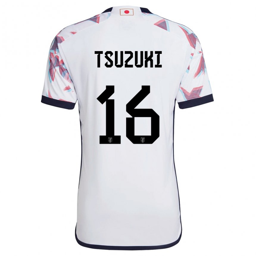 Dětské Japonská Shunta Tsuzuki #16 Bílý Daleko Hráčské Dresy 22-24 Dres