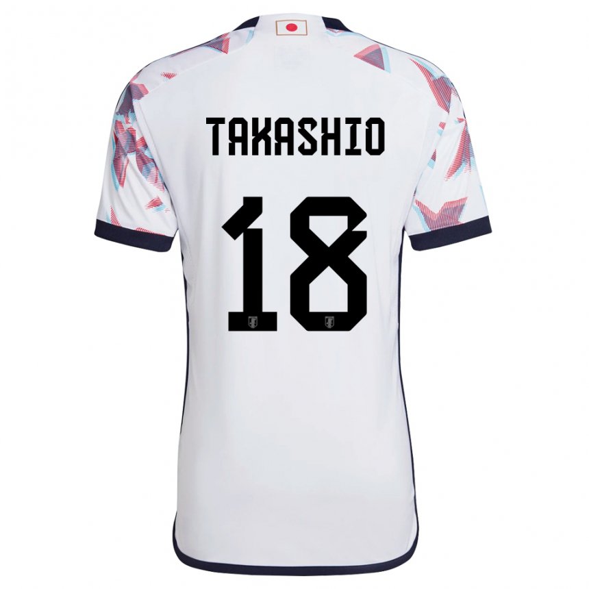 Dětské Japonská Hayase Takashio #18 Bílý Daleko Hráčské Dresy 22-24 Dres