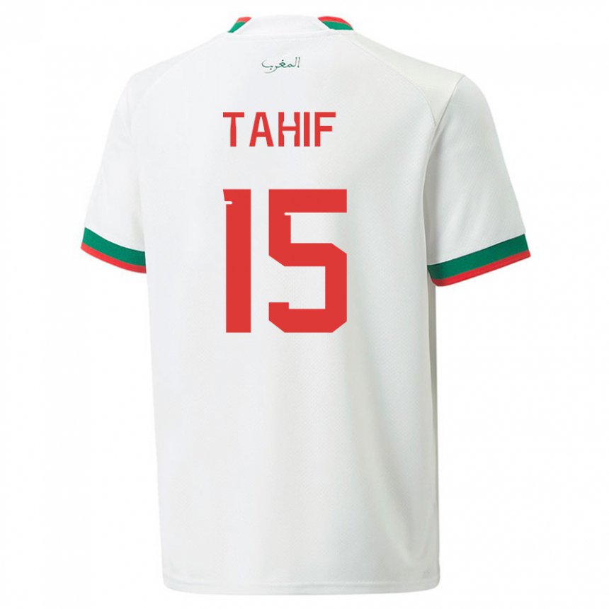 Dětské Marocká Adil Tahif #15 Bílý Daleko Hráčské Dresy 22-24 Dres