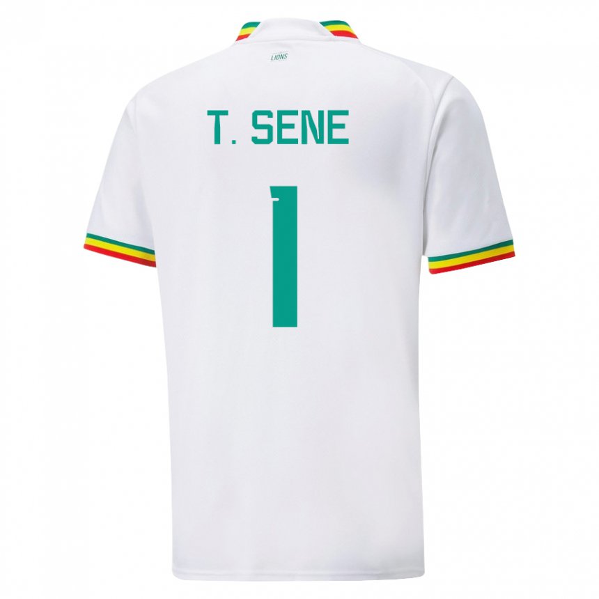 Pánské Senegalská Thiaba Gueye Sene #1 Bílý Domů Hráčské Dresy 22-24 Dres