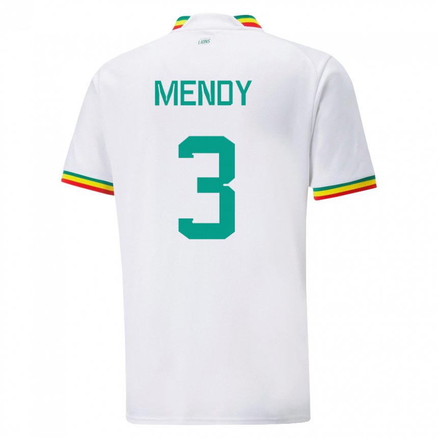 Pánské Senegalská Formose Mendy #3 Bílý Domů Hráčské Dresy 22-24 Dres