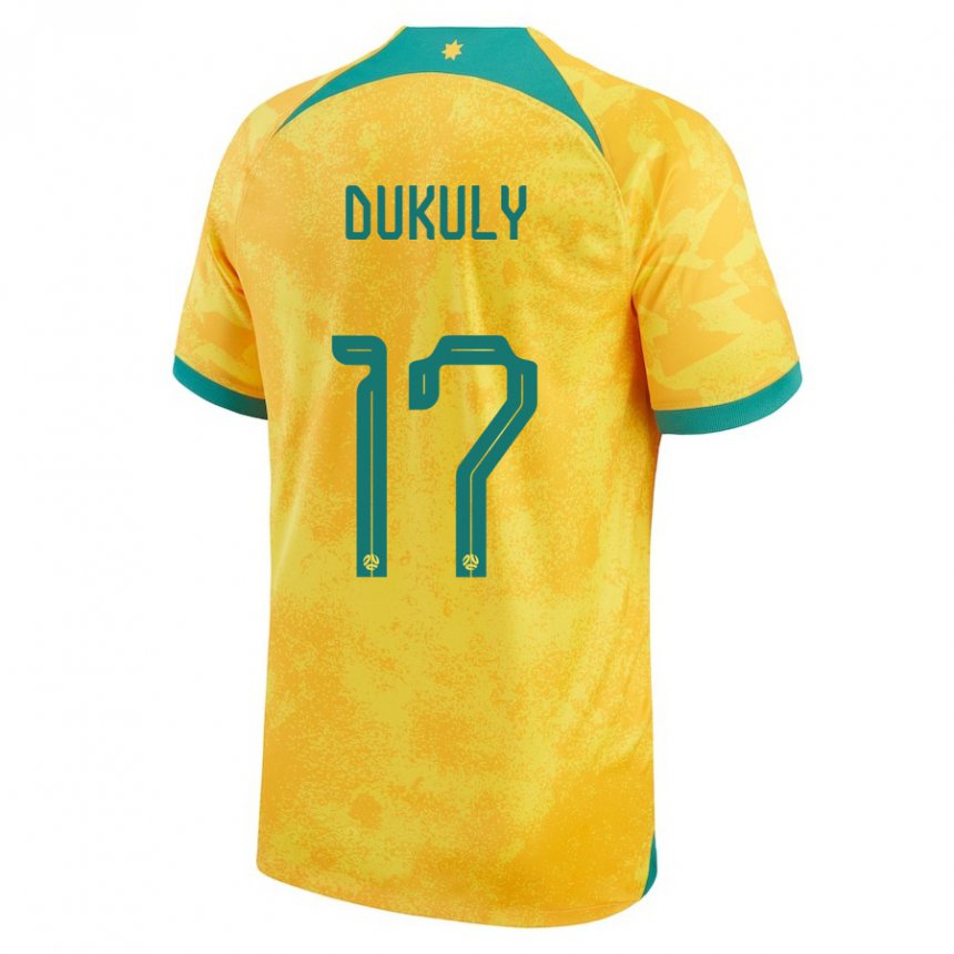 Pánské Australská Yaya Dukuly #17 Zlatý Domů Hráčské Dresy 22-24 Dres