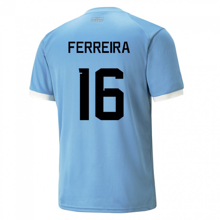 Pánské Uruguayská Joaquin Ferreira #16 Modrý Domů Hráčské Dresy 22-24 Dres